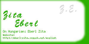 zita eberl business card